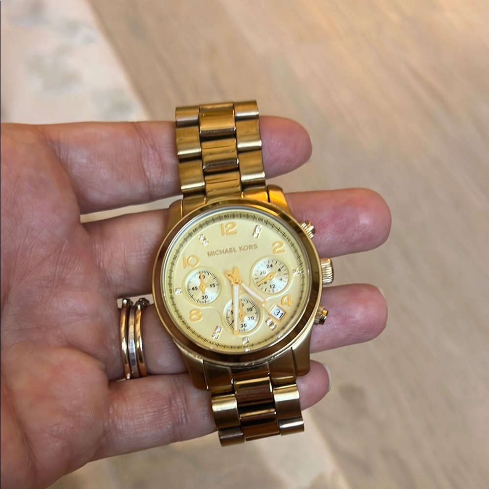 Michael Kors Gold-Tone Chronograph Watch